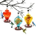 thumbnail image 7 of 38 oz Glass Hummingbird Feeder Pet Bird Feeder Courtyard Outdoor Drinking Fountain Glass Hanging Feeding, 7 of 7