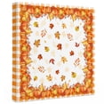 thumbnail image 2 of Ships Next Day Canvas Wall Art 16"x16", Fall Orange Pumpkin Wood Framed Canvas Print Painting, Thanksgiving Maple Leaf Plaid Check Ready to Hang Picture Wall Decor for Home Bedroom Kitchen Office, 2 of 9