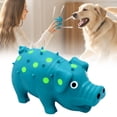thumbnail image 2 of Pig Dog Toy, Squeaky Dog Toys, Dot Pig Dogs Chew Toys with a Sound Squeaker, Durable Self Play Dogs Squeeze Toy for Dental Biting Chasing to Kill Boring Time, Blue, 2 of 9