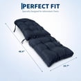 thumbnail image 2 of Garvee 48.4x19.7x4 in High Back Thick Adirondack Cushion with Ties, Water-Resistant, Blue, 2 of 8