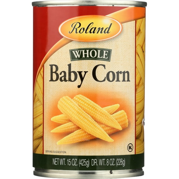 Pack of 12, Roland Whole Baby Corn, 15 oz