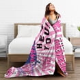 thumbnail image 3 of Yibo Pink Soft Blanket Flannel Soft and Comfortable Anti-static Bed Sofa Blanket, 3 of 7