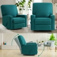 thumbnail image 6 of Harkawon Swivel Rocker Glider Recliner Chair, 360°Swivel Reclining Chair for Living Room, Green, 6 of 7