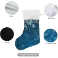 thumbnail image 3 of Coolnut 2 PCS Christmas Stocking Blue Christmas Snowflake Big Warm 17.7 x 12 Inch Hanging Xmas Stockings Decoration for Family Holiday Party Ornaments Decor Fireplace, 3 of 7