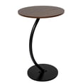 thumbnail image 3 of Mesa Centro Minimalista Auxiliar Circular Sala Moderna Marron Cocina Lateral Metal Mdf, 3 of 7