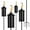 black style2, variant on 4 Pack Citronella Torches for Outside, 16 Oz Outdoor Garden Torch with 5-Prong Grounded Stake, 59 Inch Metal Torch for Home Décor, Outside Torches for Backyard, Garden, Patio