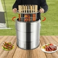 thumbnail image 5 of Portable Barbecue Charcoal Barrel Grill  with Grilling Accessories Set, 5 of 18