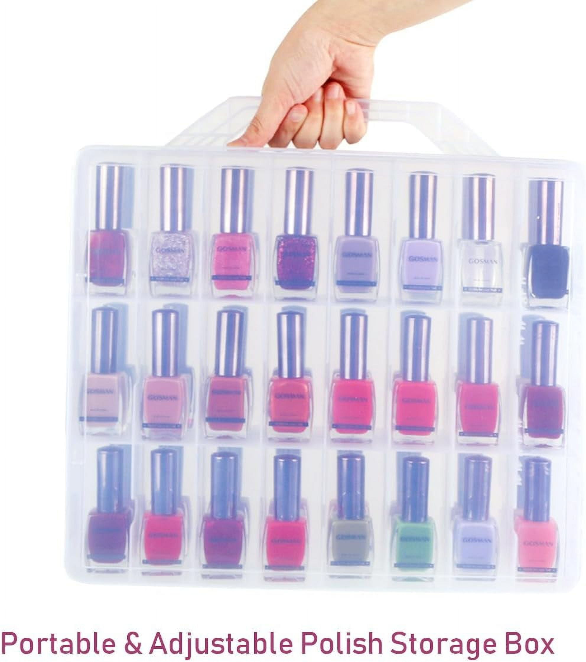 MRSXXNTY Universal Nail Polish Holder Organizer for 48 Bottles Adjustable Dividers Space Saver