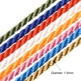 thumbnail image 3 of Uxcell Twisted Cord Trim 11 Yard 0.06 inch 3-Ply Twine Braided Rope Shiny Thread String Olive Green, 3 of 7