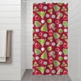 thumbnail image 2 of Red Christmas Decoration Pattern Shower Curtain 36"x72" ,Bathroom Decorative Shower Curtains Set with 12 Hooks,Modern Waterproof Washable Shower Curtain, 2 of 6
