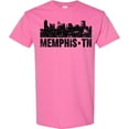 thumbnail image 3 of Inktastic Memphis City Skyline with Grunge T-Shirt, 3 of 5