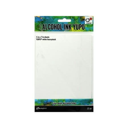 Tim Holtz Alcohol Ink White Yupo Paper 144lb (Best Paper For Alcohol Inks)