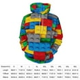 thumbnail image 3 of Colorful Blocks Pattern Men's Women Vintage 3D Hooded Sweatshirt - All-Season Loose Fit Streetwear, 3 of 6