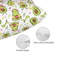 thumbnail image 5 of Disketp Pillow Covers Avocado Playing Music Pattern Throw Pillow Case Cushion Covers,Cushion For Bedroom,Couch,Home-20"X30", 5 of 8