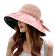 thumbnail image 1 of Guardurnaity Sombrero para el sol femenino con ala grande: ligero y resistente a los rayos UV con ala grande en ambos lados en verano Sombrero para Sombreros Sombrero rosa, 1 of 6
