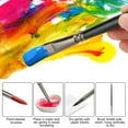 thumbnail image 4 of Acrylic Paint Brush Set, TSV 12 Pcs Art Paintbrushes for Oil Watercolor Painting, Detailing & Rock Painting - Black, 4 of 9