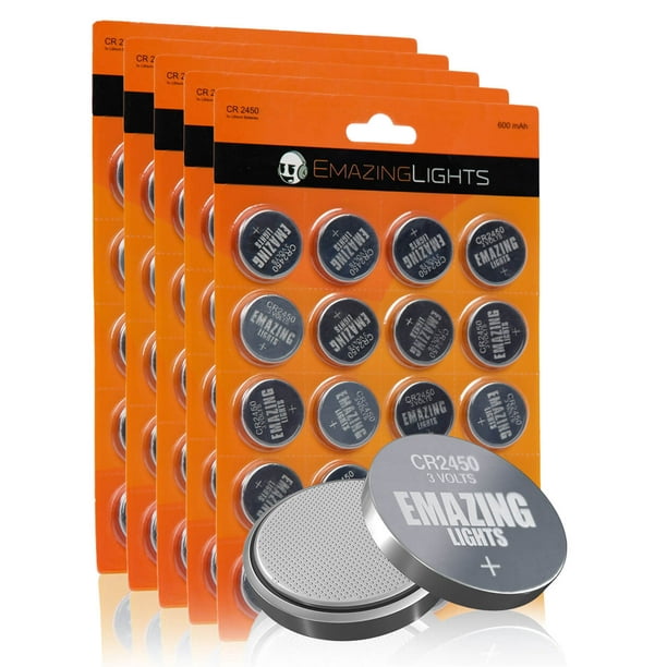EmazingLights CR2450 Battery 3V Lithium Coin Cell Battery Watch Key