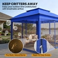 thumbnail image 5 of COOS BAY 11'x11'x9.7' ft Pop-Up Instant Gazebo Tent with Mosquito Netting Outdoor Canopy Shelter with Bag, Blue, 5 of 10