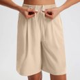 thumbnail image 4 of Diufon Dress Shorts for Women Casual High Waisted Above Knee Length Shorts Wide Leg Summer Shorts with Pockets, 4 of 9