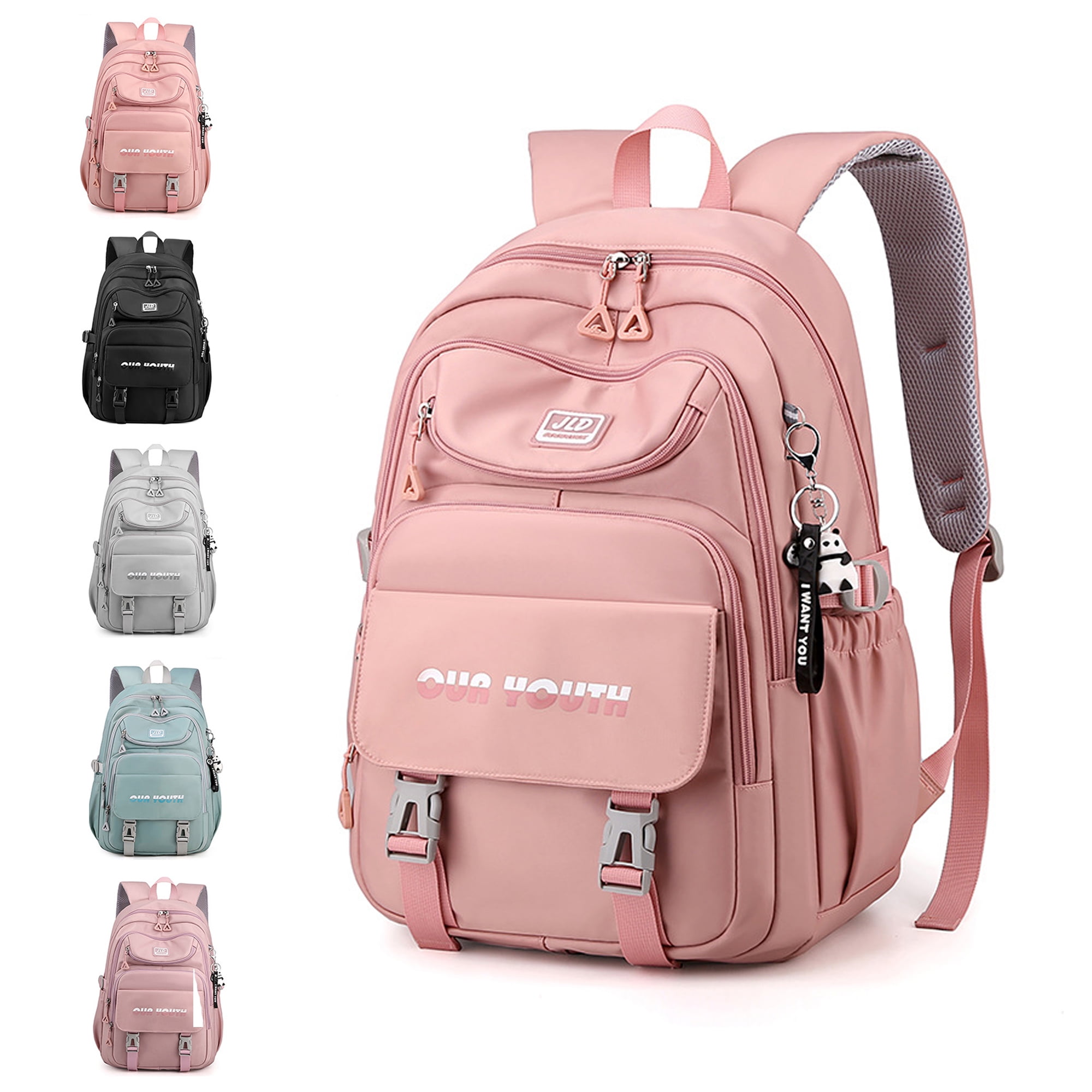 Multi Pocket Backpack Travel Rucksack Cute Casual School Bag for Women