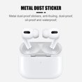thumbnail image 4 of Pegatinas de caja de protección contra el polvo de metal de 0,02 mm para Apple Airpods Pro (plata), 4 of 9