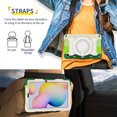 thumbnail image 6 of FJLBDE Case for Samsung Galaxy Tab S6 Lite 10.4 Inch 2024/2022/2020 with 360 Kickstand, Shoulder Strap Carrying Protective Cover, Multicolor Green, 6 of 6