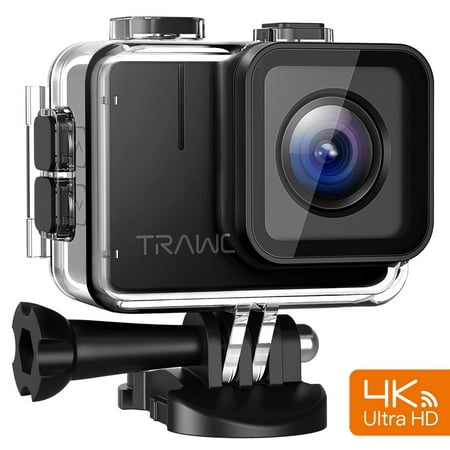APEMAN Trawo Action Camera 4K WiFi Ultra HD 20MP Underwater Waterproof 40M Camcorder with 170 ° Ultra-Wide Angle Panasonic Sensor EIS Stabilization Dual 1350 mAh