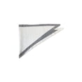 thumbnail image 4 of Scenario Women's Border Stripe Knit Triangle Scarf, Medium Grey Heather and Winter White, 4 of 5