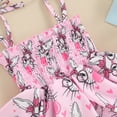 thumbnail image 5 of Bagilaanoe Newborn Easter Outfits Baby Girl Rompers Dress Flower Print Sleeveless Bodysuits + Headband 3M 6M 9M 12M Infant Patchwork A-line Dresses, 5 of 6