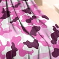 thumbnail image 3 of Purple Pink Camo Classic Shapes Pattern Blanket,Comfortable Soft Flannel Throw Blanket,All Season,Warm Lightweight Blankets for Sofa Bed Couch Living Room Chair,30"x40", 3 of 4