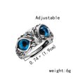 thumbnail image 5 of Osdhezcn Fashion Owl Eye Ring Owl Ring Multicolor Eyes Silver Color Men Women Rings, 5 of 15