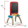thumbnail image 3 of Step2 All Around Easel for Two Plastic Red Toddler Chalkboard and Magnetic Whiteboard, 3 of 9