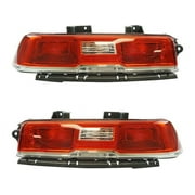 Tail Light Assembly - Set of 2 - Compatible with 2014 - 2015 Chevy Camaro with Halogen Headlights