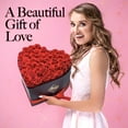 thumbnail image 5 of GLAMOUR BOUTIQUE 50-Piece Forever Flowers Heart Shape Box - Preserved Roses, Immortal Roses That Last A Year - Eternal Rose Preserved Flowers for Delivery Prime Mothers Day & Valentines Day - Red, 5 of 9