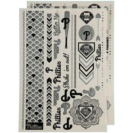 Philadelphia Phillies Metallic Body Tattoos - No Size