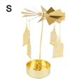 thumbnail image 1 of Golden Hot Rotating Candle Holder Christmas Revolving Metal Transit Home Windmill Decoration Lantern W2R2, 1 of 9