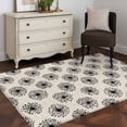 thumbnail image 5 of Black Beige Dandelion Area Rug 3x5 Washable Rug Non Slip Farmhouse Botanical Blossom Large Area Rug Indoor Floor Carpet for Entryway Bedroom Kitchen Living Room Home Office Dining Room Nursery, 5 of 8