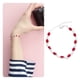 thumbnail image 2 of GOOHOCHY Pulsera de cobre Moda Rhinestone Cadena de rubí chapado en plata Regalo de la joyería para mujeres niñas (rojo + plata), 2 of 7