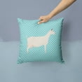 thumbnail image 2 of Carolines Treasures BB8063PW1414 Saanen Goat Blue Check Fabric Decorative Pillow, 14 x 14 in., 2 of 4