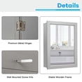 thumbnail image 7 of Resenkos Wall-Mounted Mirrored Medicine Cabinet-Gray, Wall Cabinet for Bathroom Laundry Room Kitchen, 7 of 7