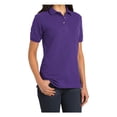 thumbnail image 4 of Mafoose Womens Heavyweight Cotton Pique Polo Shirt Purple 3XL, 4 of 6