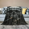 thumbnail image 2 of BCIIG Skull Throw Blanket Cool Smoking Skull Flannel Blanket Super Soft Warm Fleece Bedspread Home Decor for Bed Couch Living Room All Season 40x50in, 2 of 6