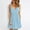 B188 Blue plus size summer dresses Clearance Under $5, variant on Cagogo Ladies Homecoming Dresses Summer Spring Plus Size Button Down Sleeveless Empire Waist Ruffle Flowy Tiered Swing Mini Short Sun Dress Hide Belly Evening Dress