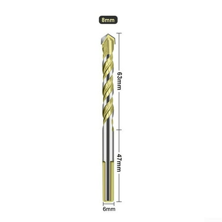 

1pc 5/6/8/10/12mm Multifunctional Drill Bit for Ceramic Tile Wood Metal Concrete