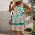 thumbnail image 5 of Awdenio Women's Summer Fashion Printing Pocket Sleeveless V-Neck Dress Casual Summer Dress Sleeveless Sundress Dresses Beach Dress with Pockets, 5 of 7
