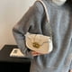 thumbnail image 4 of LHSHID Korean Style Fashion Shoulder Bag Solid Pu Leather Small Handbags Underarm Bags For Women Crossbody With Lock, 4 of 6