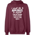 thumbnail image 2 of OXI Hoodie Sweatshirt - To Anyone I Have Not Offended, Basic Casual Hoodie for Men's and Women Fleece Hoodie Long Sleeve - Maroon 2X-Large, 2 of 3