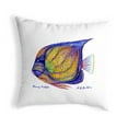 thumbnail image 2 of Betsy Drake Interiors Blue Ring Angelfish Small No-Cord Pillow 12x12, 2 of 2