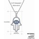 thumbnail image 3 of Evil Eye Hamsa Hand Necklace 14k Gold Plated Third Eye White Blue Cz Womens Pendant Dainty Necklace For Women Girlfriend Mom, 3 of 4