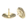 thumbnail image 1 of Unique Bargains Clous de Rembourrage Clous Clous 23mm Tête Dia Pouce Rond Push Pins Ton Or 5 Pcs, 1 of 4